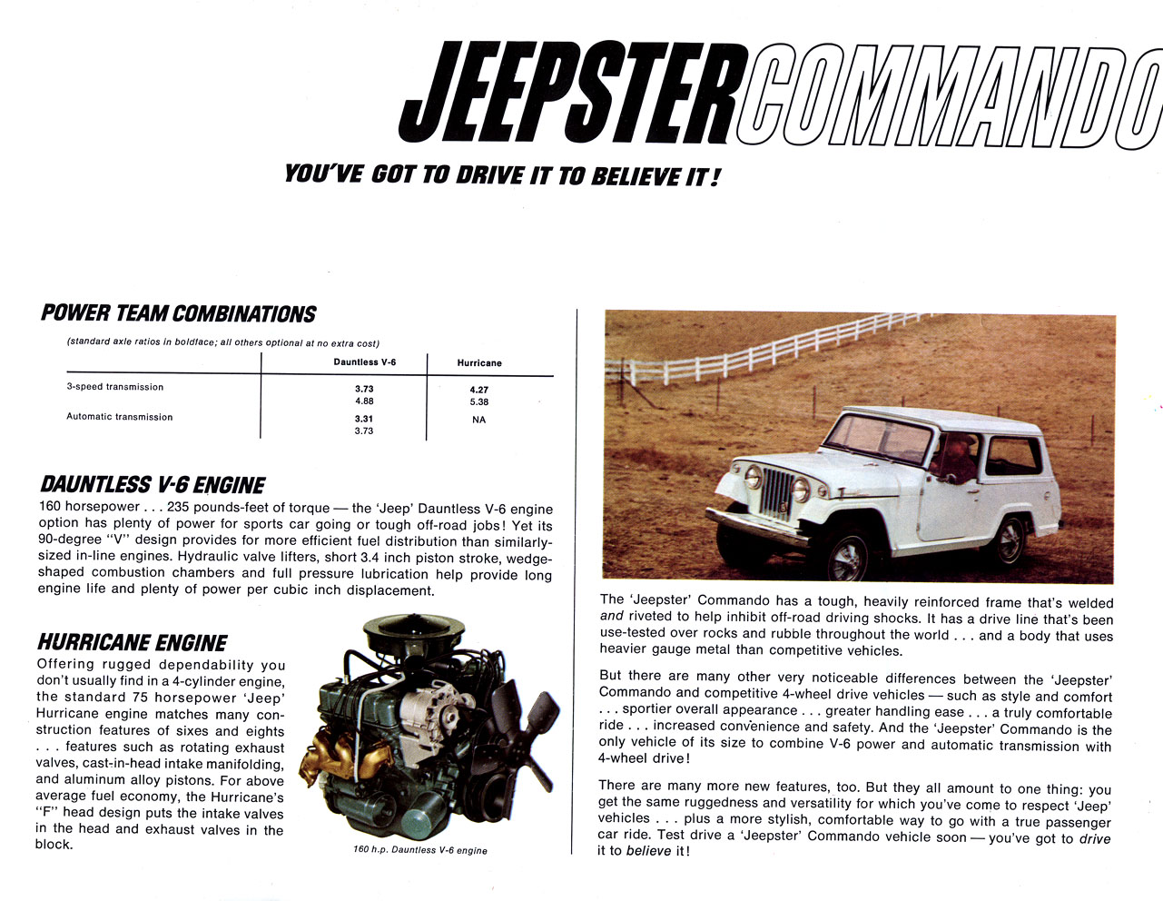 1966 Jeep Jeepster Commando Brochure Page 12